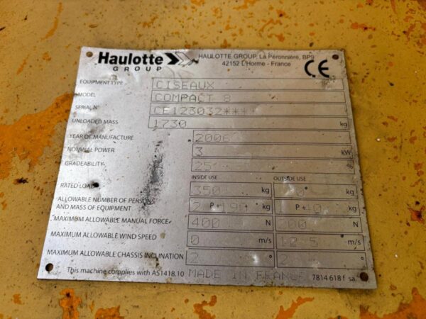 2006 HAULOTTE COMPACT 8 - Imagen 11