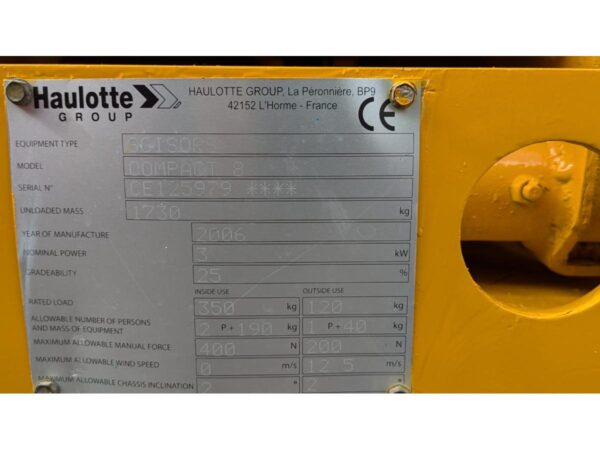 2006 HAULOTTE COMPACT 8 - Imagen 12