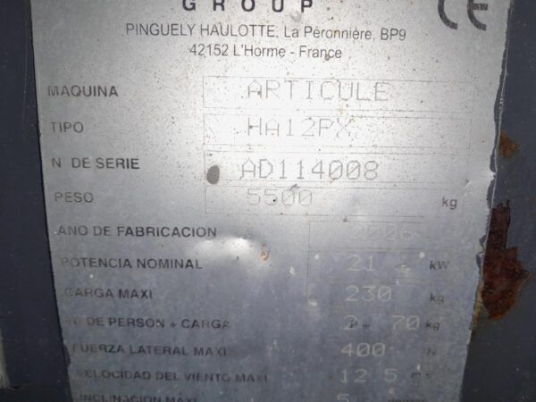 2006 HAULOTTE HA12 PX - Imagen 13