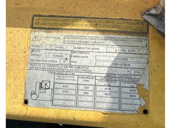 2007 CATERPILLAR DP40KL2 - Imagen 13