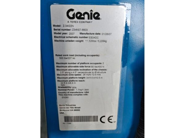 2007 GENIE Z-34/22N - Imagen 17
