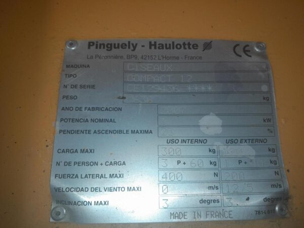2007 HAULOTTE COMPACT 12 - Imagen 13