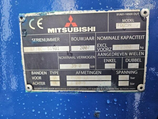 2007 MITSUBISHI FD25N - Imagen 21