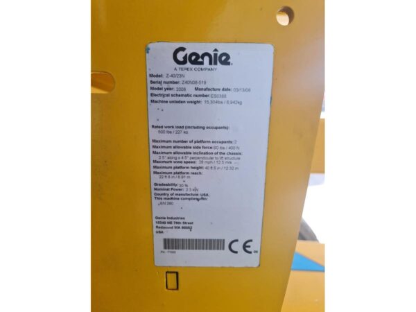 2008 GENIE Z40/23N - Imagen 24