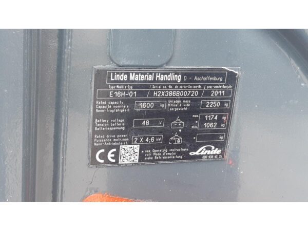 2011 LINDE E16H-01 - Imagen 16