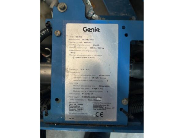 2014 GENIE GS-2032 - Imagen 8