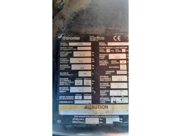 2014 SNORKEL A38E - Imagen 13