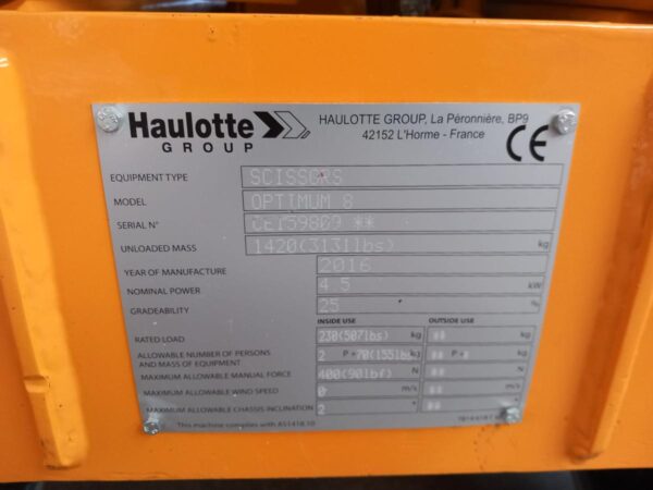 2016 HAULOTTE OPTIMUM 8 - Imagen 16