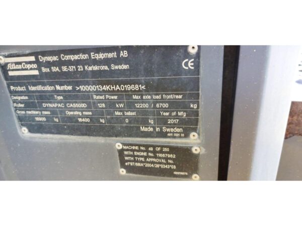 2017 ATLAS COPCO CA5500 - Imagen 13