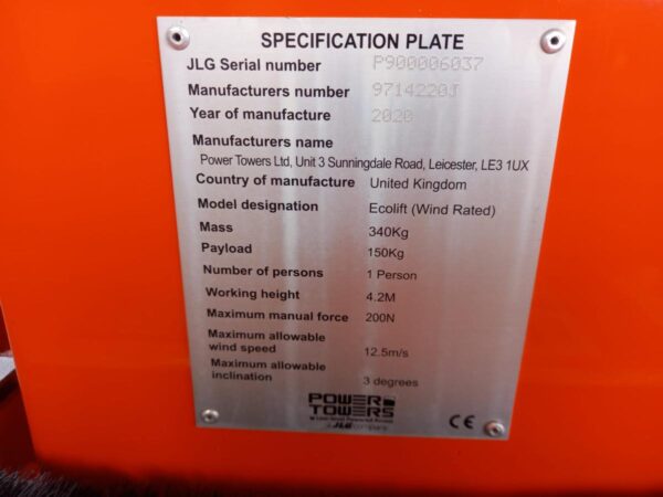 2020 JLG ECOWR-480 - Imagen 5