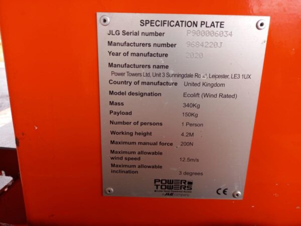 2020 JLG ECOWR-480 - Imagen 5